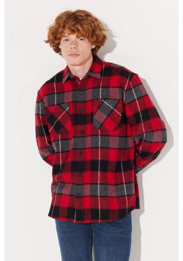 Lee Regular Fit Kırmızı Erkek Oduncu Gömlek L232153600 001