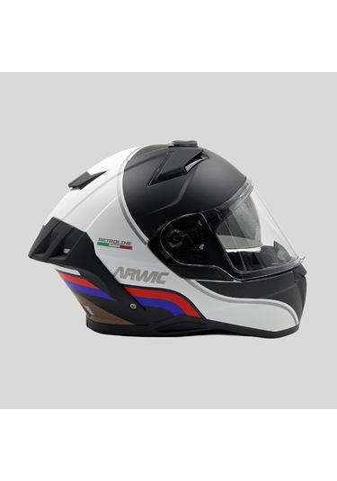 Arwıc AR939 Retroline Ece-R 22.06 Full Face Motosiklet Kaskı Beyaz