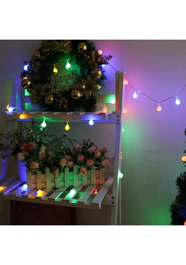 Qingmipy 6 Metre 40 Işıklı Renkli Sabit Ve Yanıp Sönen Bahçe Ve Ev Dekorasyonu İçin Peri Işığı Beyaz