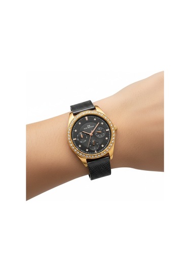 For Motion Kadın Kol Saati Altın Renk, Siyah Kadran - Fm.b01320h.01, 2 Yıl Garantili Altın For Motion Kadın Kol Saati Altın Renk, Siyah Kadran - Fm.b01320h.01, 2 Yıl Garantili Altın