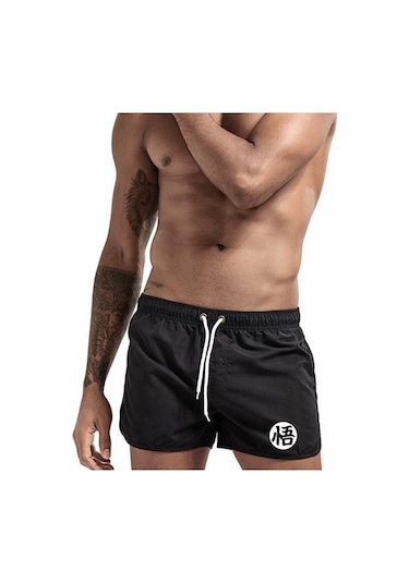 Siyah 2023 Yaz Yeni Erkek Spor Plaj Şortu Erkek Yaz Spor Salonu Egzersiz Nefes Alabilen Spor Giyim Koşu Plaj Şortu