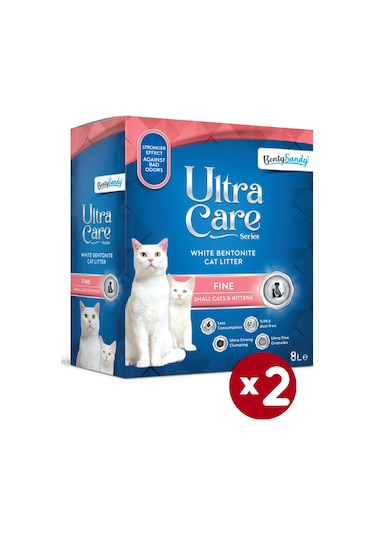 Benty Sandy Ultra Care Series İnce Taneli Kedi Kumu 2 x 8 L