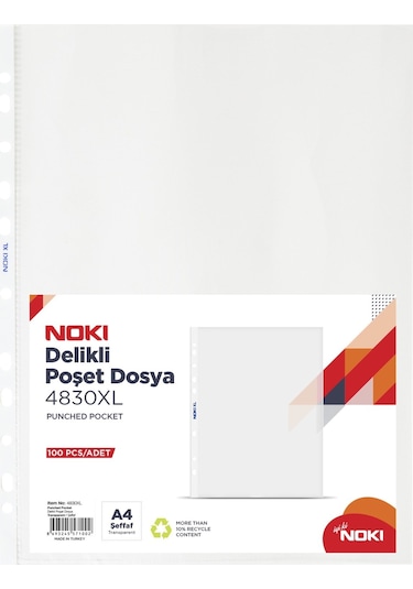Noki Poşet Dosya Xl 100 Lü 4830xl