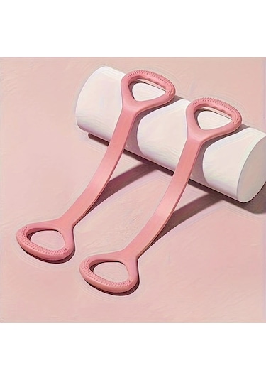 Fochsia Mavi 8 Şekil Yoga Direnç Bandı, Sırt Kol Fitness Antrenman İçin Mavi