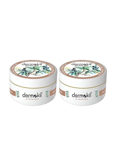 Dermokil Zeytinyağlı Yüz, Vücut ve Doğal El Kremi 300 ml x 2 Adet