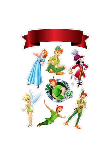 Yenilebilir Şekerli Kağıt Baskısı Cupcake Ve Pasta Resim Baskı Tinkerbell Temalı 86
