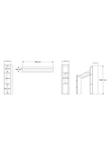 Robin Home Marlon Duvar Rafı Seti Antrasit