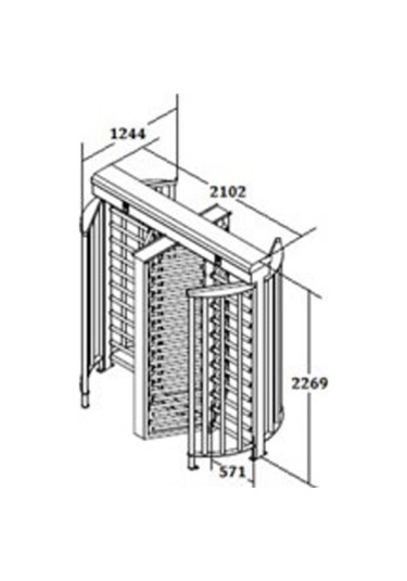 T2500d Double 3 Kollu Boy Turnike Tamamı Boyalı 330 Kg