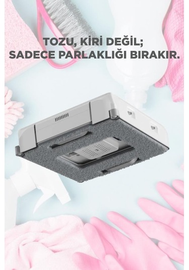 Hutt Cam Temizleme Robotu Bezi 4lü Set Gri