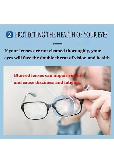 Elmpaly 100 Adet Gözlük Temizleme Mendili Nemlendirilmiş Tek Paket Çiziksiz Lekesiz Buğu Önleyici Gözlük Maske Kamera Lensi İçin