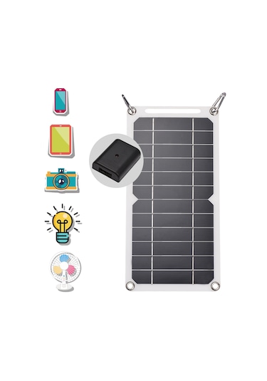 Mufunye 6w Taşınabilir Güneş Paneli - Usb Çıkışlı, Kampçılar Ve Açık Hava Etkinlikleri İçin