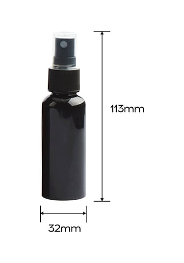 Mufunye Siyah 50ml Taşınabilir Pet Sprey Şişesi, Pp Toz Koruyucu Kapaklı, Su Geçirmez Ve Dayanıklı Diğer