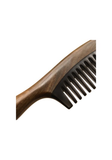 Sorendy Pelesenk Ağaç Kaplamalı Kemik Tarak 20 Cm At-105 Geniş Dişli Ahşap Saç Tarağı Doğal
