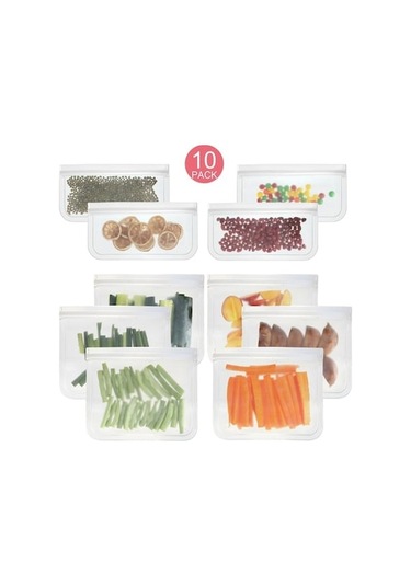 Ankatek Yarı Torbası Torbası Torbası Sones Seti Saydam Saklama Saklama Peva Kendiliğinden Kapanan Gıda Gıda Gıda Buzlu Buzdolabı Arada 10'u 1 Lh