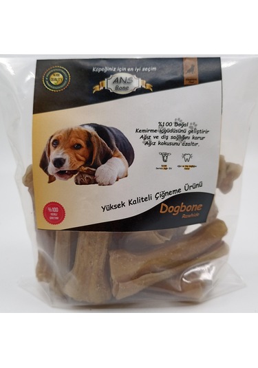 7 Cm Naturel Pres Kemik 12 Li Torba Çiğneme Kemiği