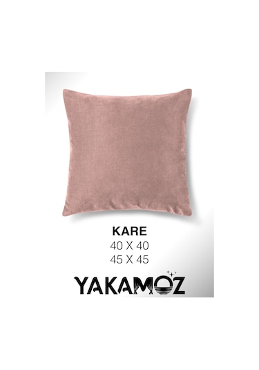 Br Yakamoz Tatlı Pembe Kırlent , Yastık Kılıfı Kadife Görünümlü Velvet Touch Serisi Tatlı Pembe