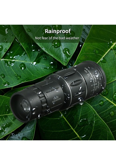 Wezone 16x52 Yeşil Filmlı Çift Odaklı Monoküler, Dağcılık Kamp Turizm İçin Hd Görüntü, Plastik+gümüş+alüminyum Seti