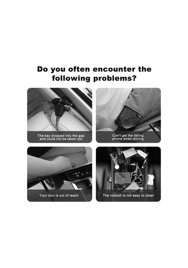 Gajeena Araç Koltuğu Arası Çok Amaçlı Saklama Kutusu - Pu Deri, 31x25x5.5cm, Siyah/kahve/bordo/bej