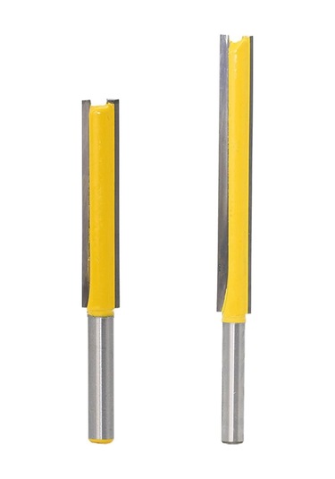 Suofeilaimuphone Kılıf Metal 1/4 Şafak Yönlendirici Bit Kesici Cnc Ahşap İşleme Düz Uç Değirmen Kesme Aletleri Son Kenar Uzunluğu: 6.35x9.52x50mm