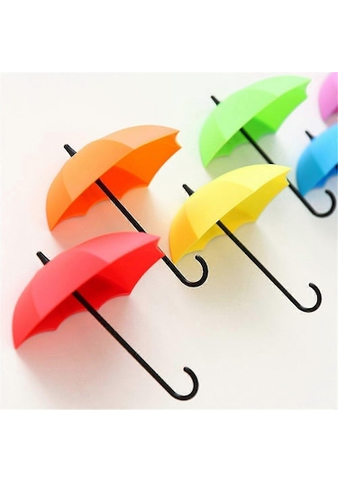 Anahtarlık Anahtar Askısı Duvar Anahtarı 6 Parça Renkli Şemsiye Duvar Askısı Duvar Anahtarlığı Anahtar Düzenleyici Hk Çok Renkli
