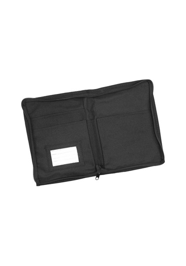 Dayanıklı 600d Oxford Kumaş Çok Cepli Araç Doküman Saklama Çantası - Elastik Halkalı Ve Fermuarlı Siyah Siyah