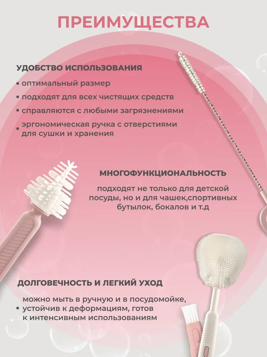 Cheremashka Bebek Şişeleri Yıkama Fırçaları 437271803