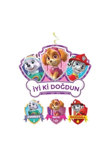 Asmalı Tavan Sarkıt Süsü Büyük1li Paw Patrol Sky E Çok Renkli