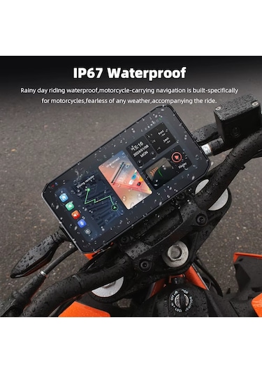 Motosiklet Ekran Carplay Android Auto Ön Ve Arka Kamera Kayıt Özellikli Lastik Sensörlü Multimedya 6.2"