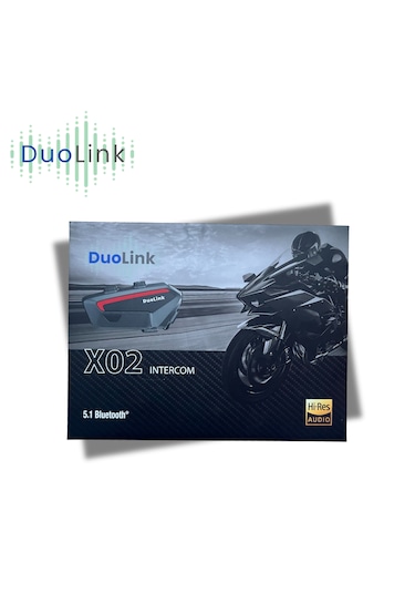 DuoLink X02 İnterkom Bluetooth 6 Kişi Grup Motosiklet Kulaklık Müzik Paylaşımı Kask Intercom Sesli Yanıt