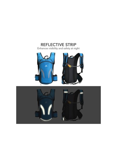 Xianwen 15 L Dış Mekan Bisiklet Sırt Çantası Su Geçirmez Siyah