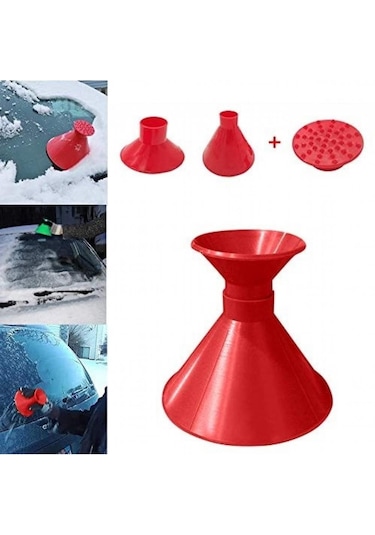 Oto Araç Araba Kar Buz Kırıcı Kazıma Kazıyıcı Koni Ön Cam Temizle N11.742