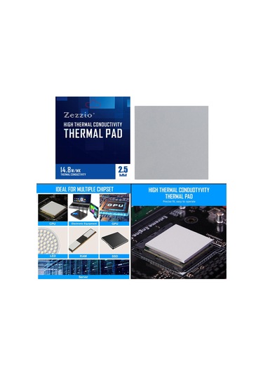 Dolıty Gpu/cpu Grafik Kartı Için Termal Ped 120x120mm Ssd 120x120x2.5mm