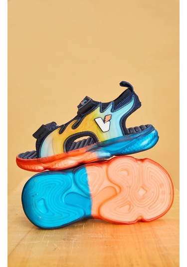 Vicco Jack Erkek Çocuk Lacivert Işıklı Phylon Sandalet Lacivert