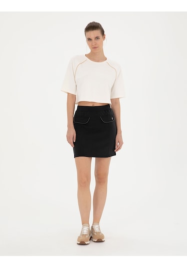 Pierre Cardin Kadın Siyah A Kesim Örme Etek 50282652-vr046 Siyah