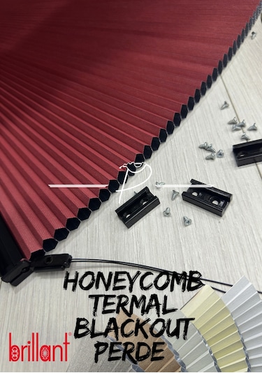 Brillant Marka Honeycomb Plise Perde Termal Ve Blackout Özelliği Çok Renkli
