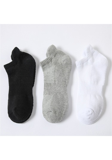 Monyee Erkekler İçin Pamuklu 8 Çift Paketli Spor Çorap - Teri Emici, Kokudan Koruyucu, Ağ Desenli Kısa Bilekli Beyaz