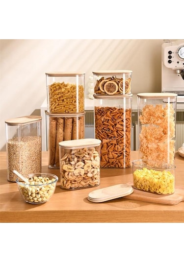 Hava Geçirmez Gıda Saklama Kabı Kapaklı Kapalı Kavanoz Büyük Kapasiteli Bpa İçermez Diğer