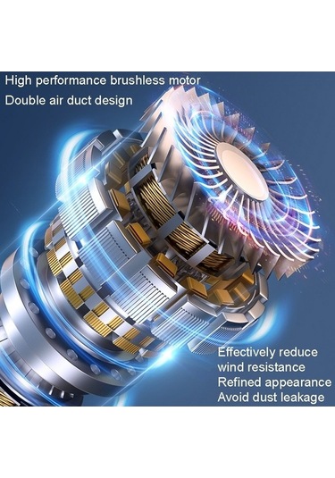 Tongxida Suıtu St-6671 Kablosuz Araç Süpürgesi Siyah Profesyonel Yüksek Güçlü Performanslı