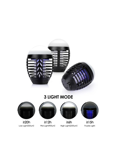 Yaozixa Led Mor Işıklı İki Fonksiyonlu Entegre Kovucu, Dış Mekan Mobilyaları İçin Kirsiz, Etkili Ensek Kontrolü Diğer