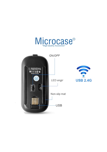 Microcase AL2767 Kablosuz Bluetooth RGB Çift Modlu Mouse