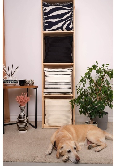 Peraluna Zebra Pıllow %100 Organik Pamuk Triko Yastık Kılıfı 45x45 Cm Lacivert - Lacivert