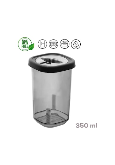 Porsima 1059 Döner Kapaklı Baharatlık Seti 12'li 350 CC Füme