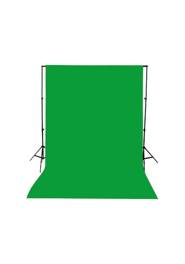 Greenbox Chromakey Ürün Çekimi İçin 200 x 300 CM Yeşil Fon Perde + 200 x 200 CM Fon Standı