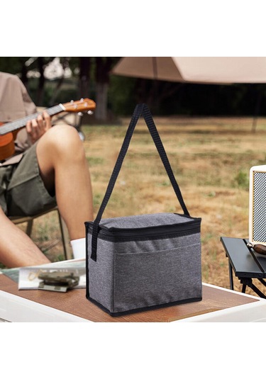 Dolıty Soğutucu Tote Çanta Omuz Askılı Alışveriş Gri Gri