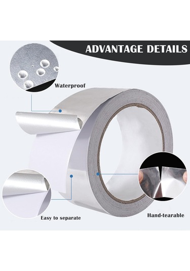 Alüminyum Folyo Bant Yanmaz Kombi Soba Borusu Bandı 48mm X 5m