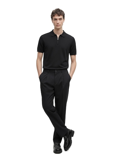 Regular Fit Yüksek Bel Erkek Kumaş Pantolon Gabriel Siyah
