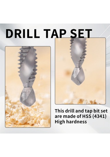 Parça Matkap Kılavuz Takımı Altıgen Şaftlı Sae Kombinasyon Matkap Ve Kılavuz Ucu Takımı