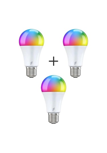 3'lü Akıllı Ampul Seti Renkli