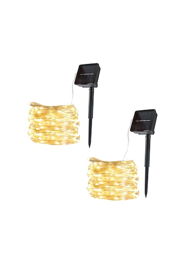 Ximistore9 Güneş Enerjili Led Işık Zinciri Dış Mekan Bakır Tel 7m 50 Işık Islak Işık Bahçe Tatil Dekorasyonu