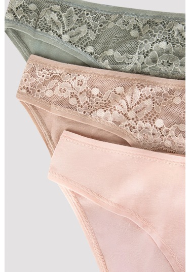 Penti Fresh Spring Lace Detailed 3lü Slip Çok Renkli